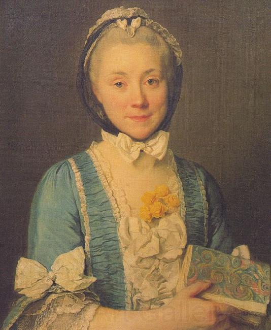  Joseph-Siffred  Duplessis Madame Lenoir, Mother of Alexandre Lenoir Norge oil painting art